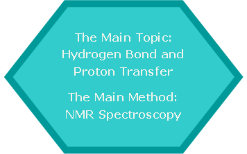 Hexagon: The Main Topic:
Hydrogen Bond and Proton TransferThe Main Method:
NMR Spectroscopy