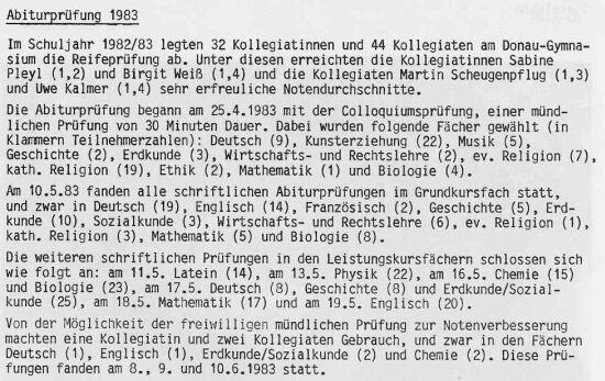 Abitur 1983, 1